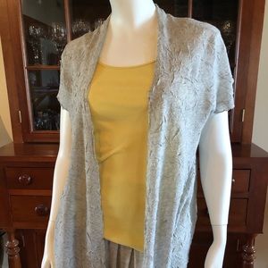 Eileen Fisher Lightweight Cardigan in light Pearl Gray, xs